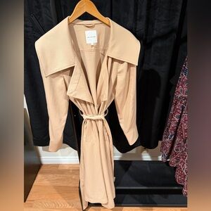 Avec Les Filles Cream Trench Coat